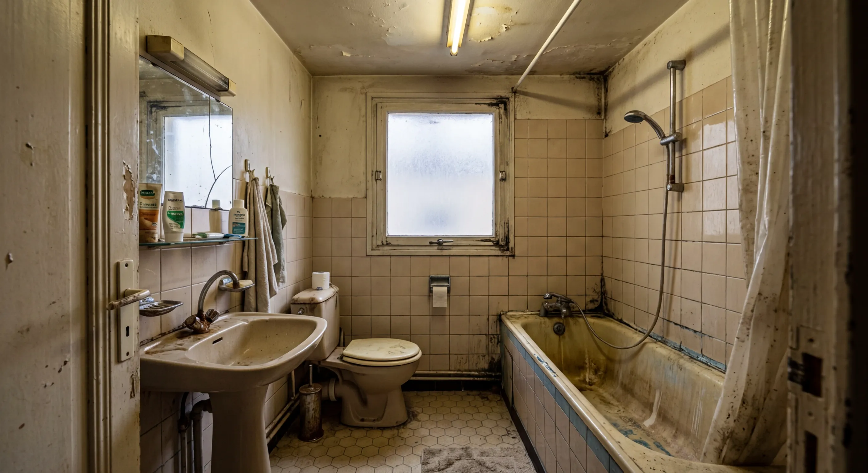 salle de bain avant rénovation Lyon 6