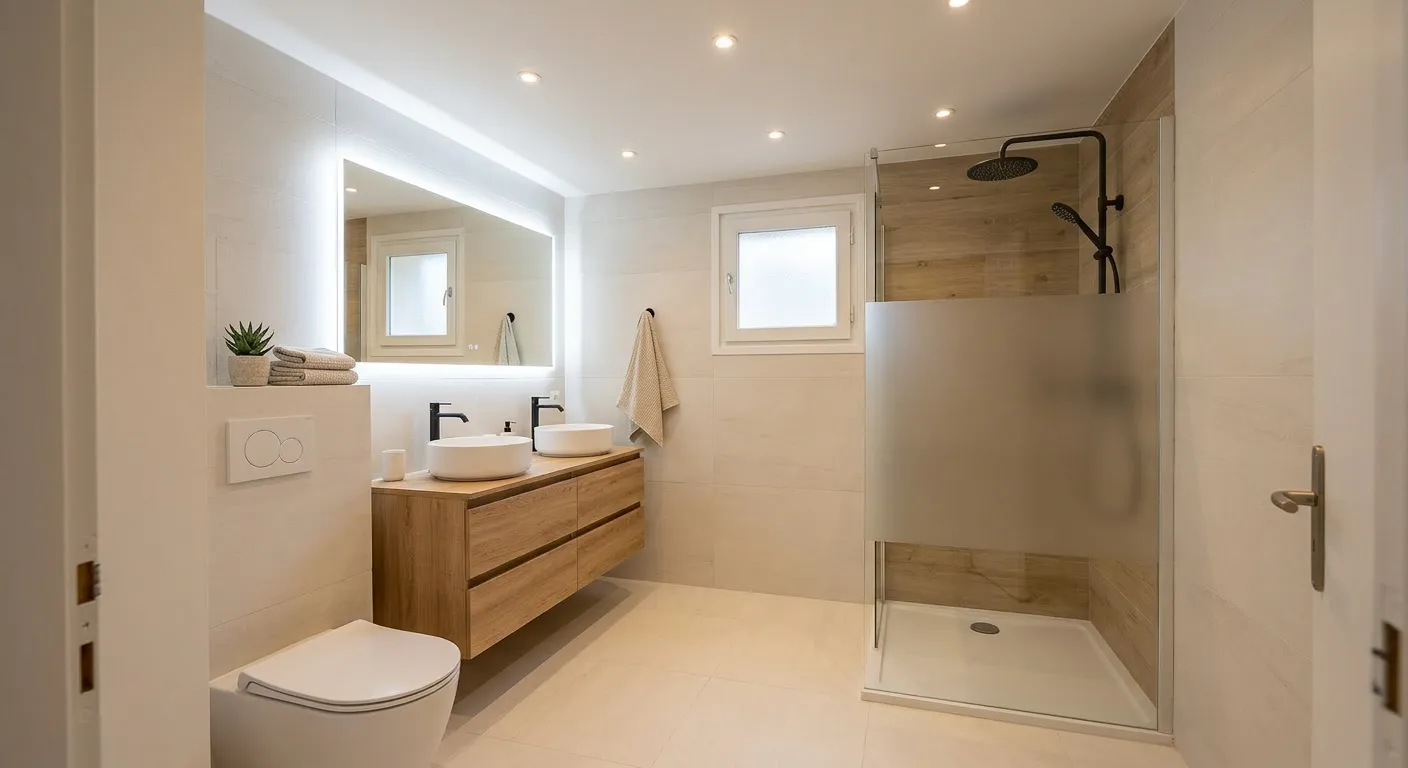 salle de bain après rénovation Villeurbanne